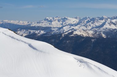Krasnaya Polyana 'daki Dağlar, Soçi, Rusya