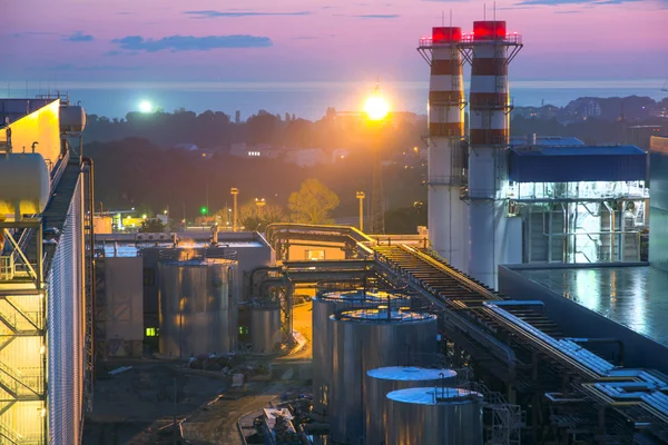 Pipes of thermal power plant — Stock Photo, Image