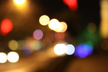 gece şehri bokeh arkaplanı