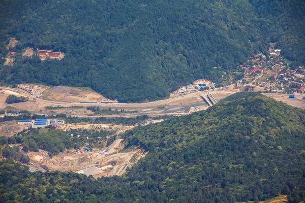 Vue du dessus de Krasnaya Polyana, Sotchi, Russie . — Photo