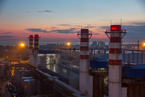 Pipes of thermal power plant — Stock Photo, Image