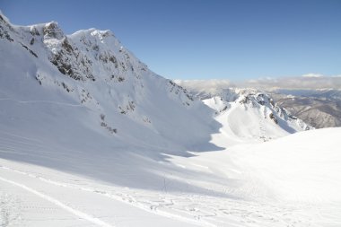 Krasnaya Polyana 'daki Dağlar, Soçi, Rusya
