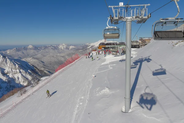 Kayak Merkezi. Krasnaya polyana, sochi, Rusya Federasyonu — Stok fotoğraf