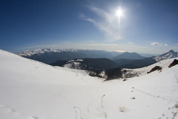 Le montagne a Krasnaya Polyana, Sochi, Russia — Foto Stock