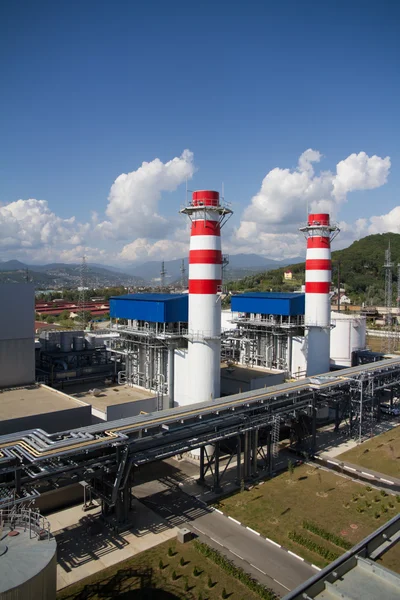 Smoke pipes of power plant — Stock Photo, Image