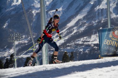 Sochi, Rusya Federasyonu - 7 Mart: Dünya Kupası Biatlon sochi üzerine 7 Mart 2013 yılında. kombine Kayak-Biatlon kompleksi 
