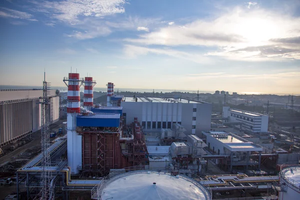 Pipes of thermal power plant — Stock Photo, Image