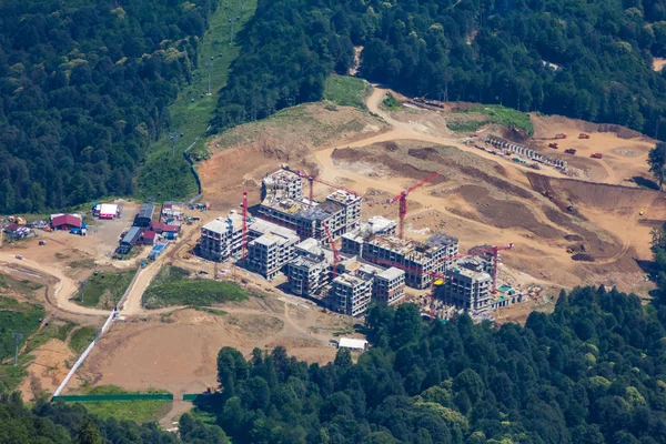 Vue du dessus de Krasnaya Polyana, Sotchi, Russie . — Photo