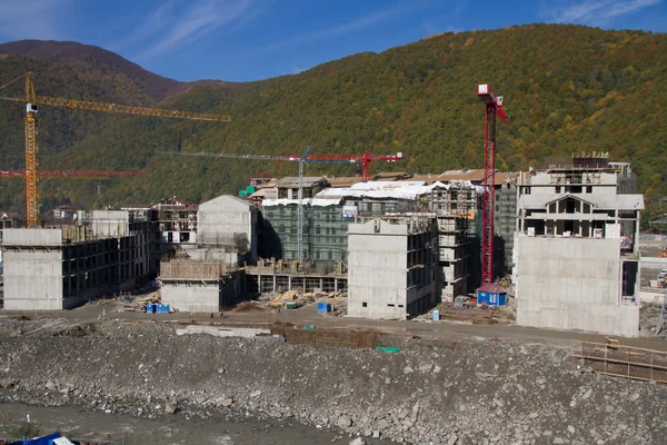 Krasnaya Polyana. Sochi. Construção — Fotografia de Stock