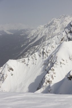 Krasnaya Polyana 'daki Dağlar, Soçi, Rusya