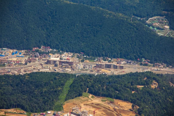 Vue du dessus de Krasnaya Polyana, Sotchi, Russie . — Photo