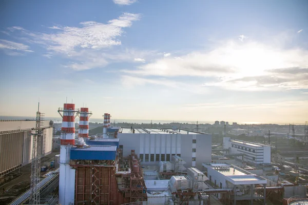 Pipes of thermal power plant — Stock Photo, Image