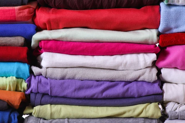 Pile of colorful clothes — Stock Photo, Image