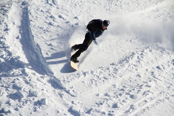 Freerider snowboard in montagna — Foto Stock