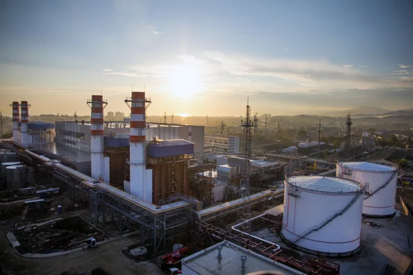 Pipes of thermal power plant — Stock Photo, Image