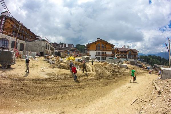 Building in the mountains — Stock Image Building in the mountains Royalty Free Stock Images