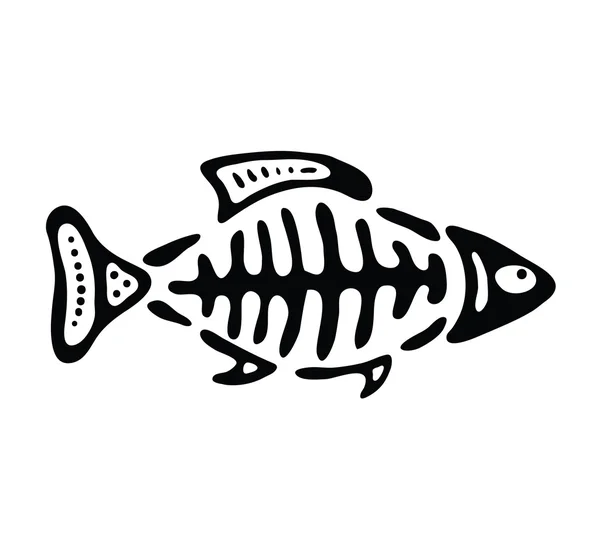 Fish in the native style, vector illustration — Stock Vector