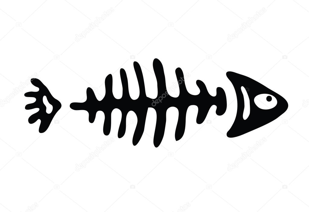 fish bone, vector illustration