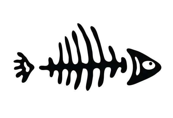 Fish bone, vector illustration — Stock Vector