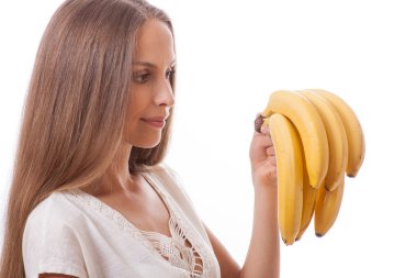 genç kız holding muz