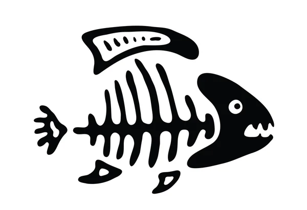 Fish bone, vector illustration — Stock Vector