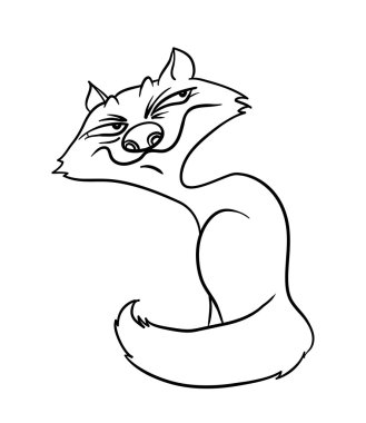 Fox, vektör çizim