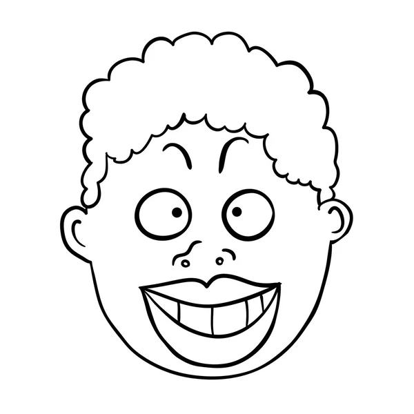 Cara de niño africano, vector — Vector de stock