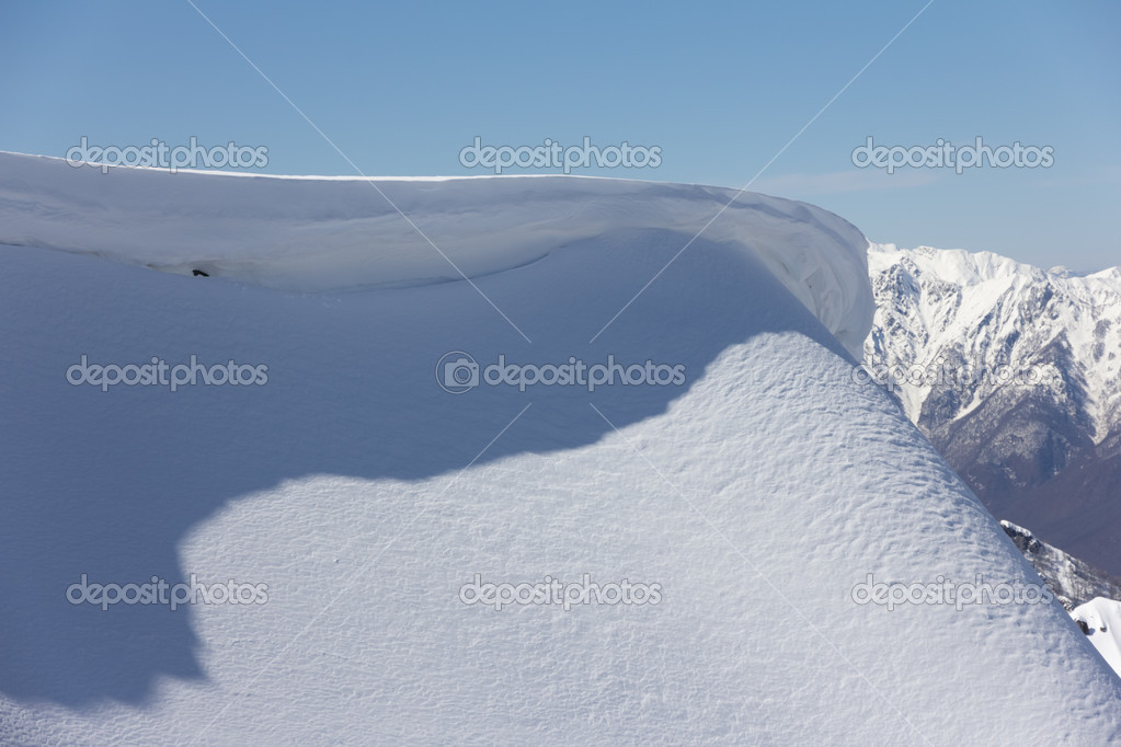 Mountain Slope And Snow Cornice Stock Photo C Wasja 50997051