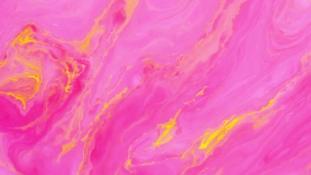 Manchas de tinta amarilla y rosa en el agua. Imágenes de fondo abstractas . — Vídeos de Stock