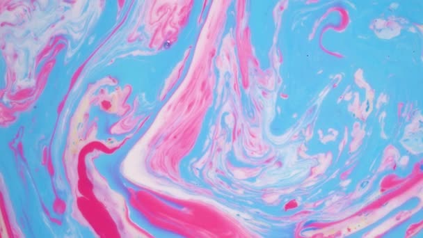 Abstrakt färgade bakgrundsbilder. Färgfläckar på vattnet. Ebru konst, marmorerad effekt. — Stockvideo