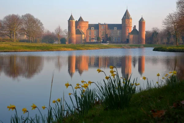 Reflections Westhove Castle Located Nature Reserve Manteling Domburg Zeeland Netherlands — Photo