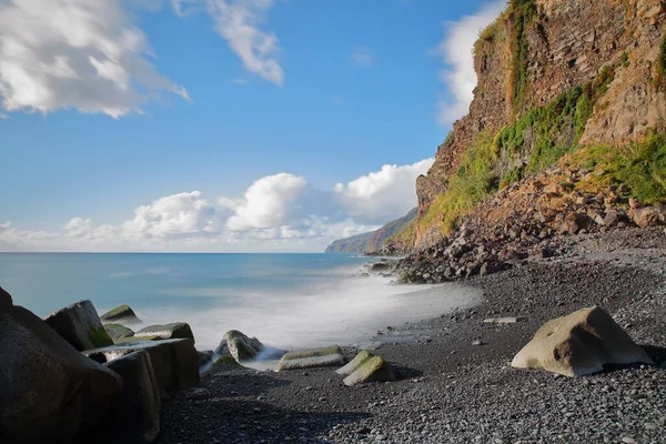 Costa Sur Isla Madeira Portugal Vista Desde Playa Ponta Sol — Foto de Stock