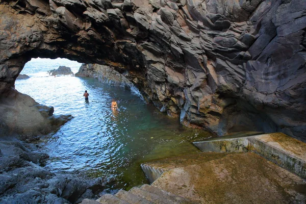 Piscinas Naturales Seixal Situadas Costa Norte Isla Madeira Portugal — Foto de Stock