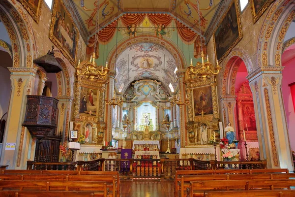 Sao Vicente Madeira Πορτογαλια Δεκεμβριου 2021 Εσωτερικό Της Ενοριακής Εκκλησίας — Φωτογραφία Αρχείου