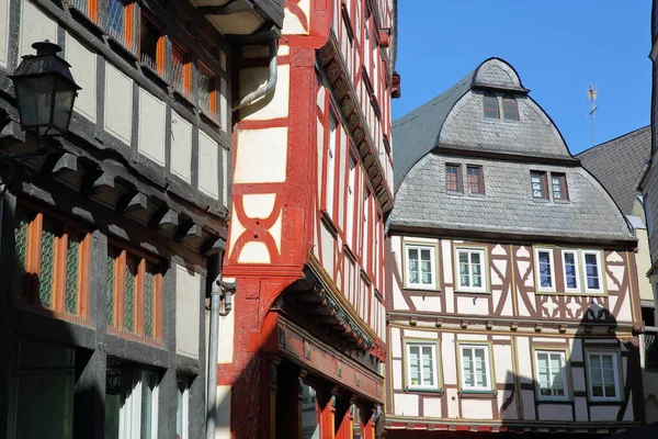 Timbered Framed Medieval Traditional Houses Medieval Town Limburg Der Lahn — Zdjęcie stockowe