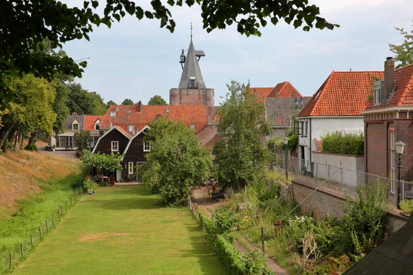 Традиційні Середньовічні Будинки Старому Мальовничому Укріпленому Місті Елбург Гелдерланд Нідерланди — стокове фото