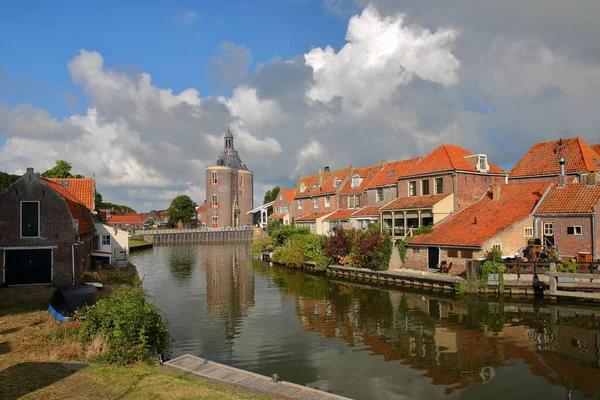 Den Historiska Stadskärnan Enkhuizen West Friesland Nederländerna Med Historiska Hus — Stockfoto