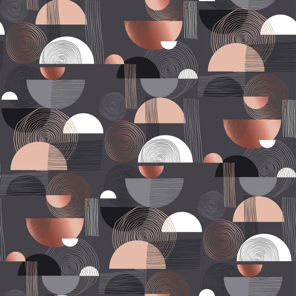 Абстрактні Геометричні Фігури Сучасного Стилю Безшовний Візерунок Фону Тканини Текстилю — стоковий вектор