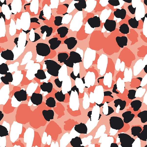 현대의 추상적 표범의 물감없는 검은색 분홍색 프린트 디자인을 친선을 그렸습니다 — 스톡 벡터