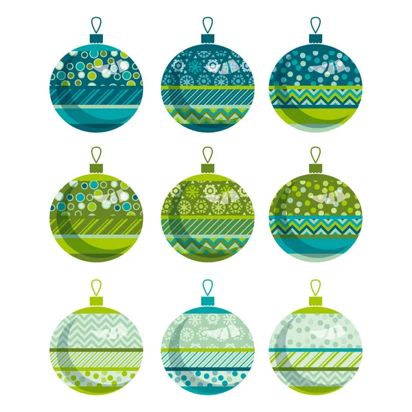 Kerstballen Ornament Vector Voor Kaart Header Uitnodiging Poster Sociale Media — Stockvector