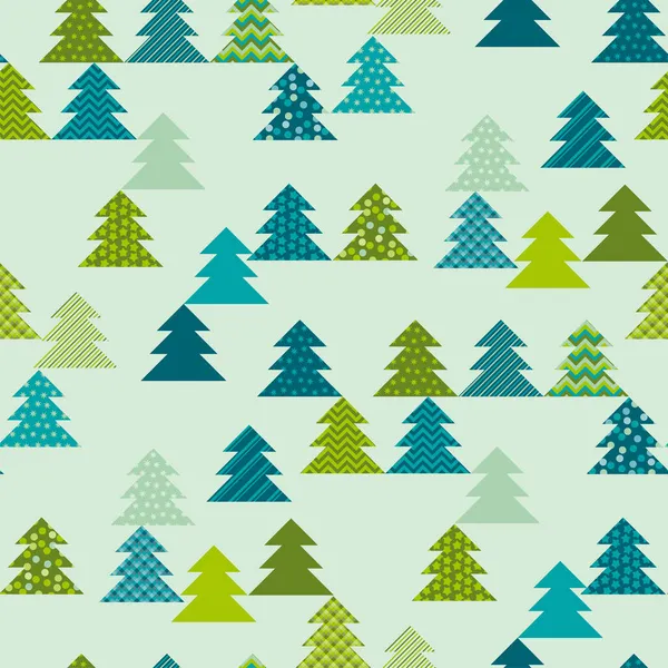 Weihnachtsbaum Einfache Naive Nahtlose Muster Für Hintergrund Stoff Textil Wrap — Stockvektor