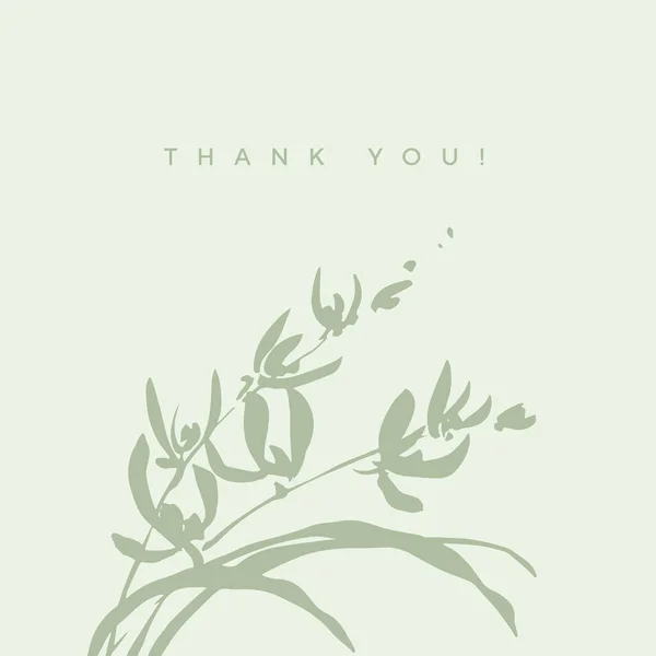 カード ヘッダー 招待状 ポスター ソーシャルメディア 投稿出版物のための柔らかい柔らかい緑の蘭の花 手描きの装飾的なパステルカラーの花ベクトル — ストックベクタ