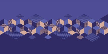 Geometrik yatay arkaplan ve altıgenler 2022 'de mavi renkte. Başlık, yazdırma ve web tasarımı için vektör resmi