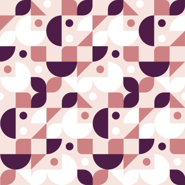 Menekşe ve soay renklerinde soyut, asgari geometrik, pürüzsüz desen. Kumaş, ambalaj, yüzey, ağ ve baskı tasarımı için tekstil vektör uyumluluğu.