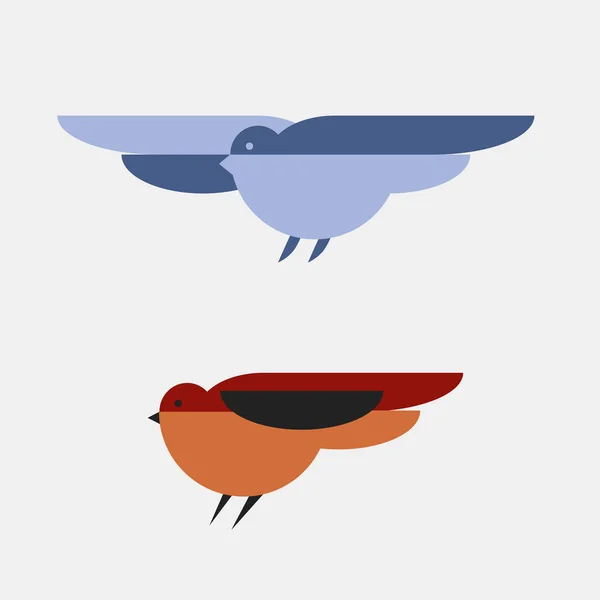 Laconic Bird Icon Logo Vector Illustration Web Print — Vector de stock