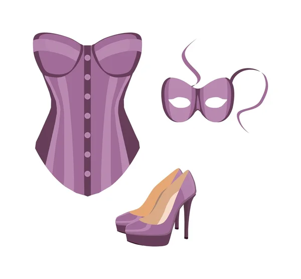 Conjunto de elementos para mujer — Vector de stock