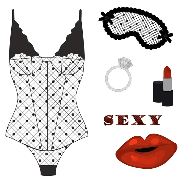 Sexy accessories set — Stock Vector
