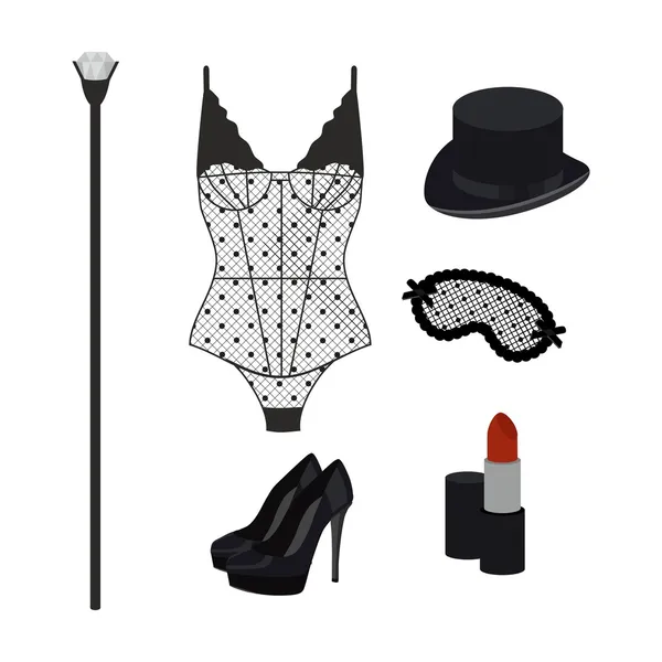 Conjunto de accesorios sexy — Vector de stock