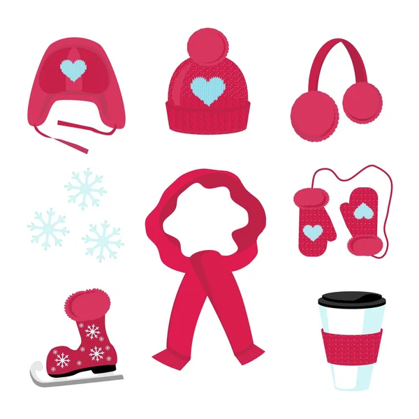 Accessoires d'hiver — Image vectorielle