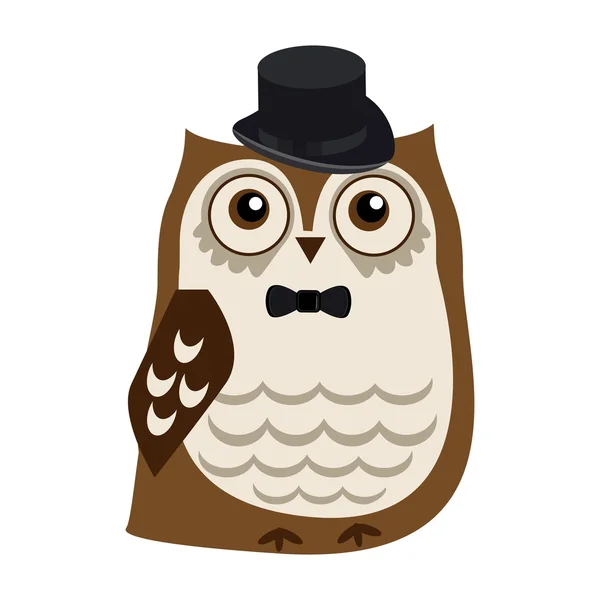 Gentleman owl — Stock Vector